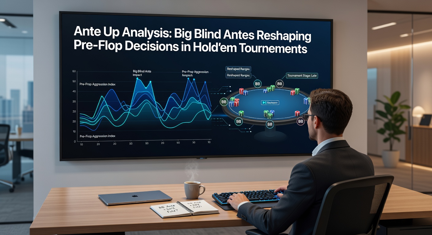 Vergelijkende grafiek van 3-bet en defend ranges onder big blind antes versus traditionele antes in Hold'em