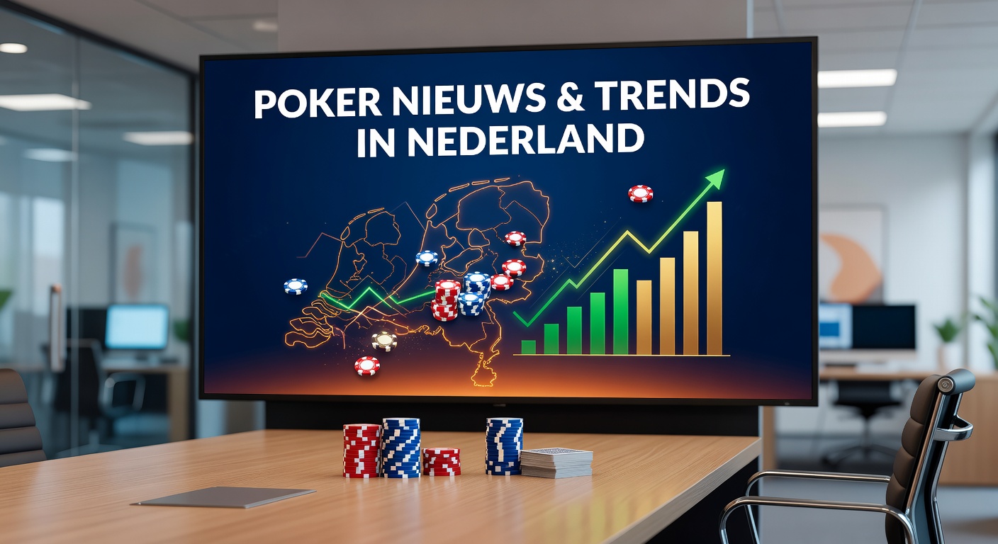 Sali Elias heft de trofee hoog tijdens de Rotterdam Poker Series 2026 in Holland Casino Rotterdam, omringd door medespelers en officials