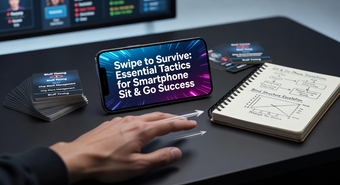 Grafiek met push-fold ranges op mobiel scherm, illustrerend optimale shove-percentages per positie in Sit & Go's