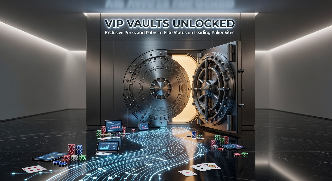 Afbeelding van luxe VIP-pokerspelers aan een exclusieve tafel met kaarten en chips, symboliserend elite perks op online pokersites